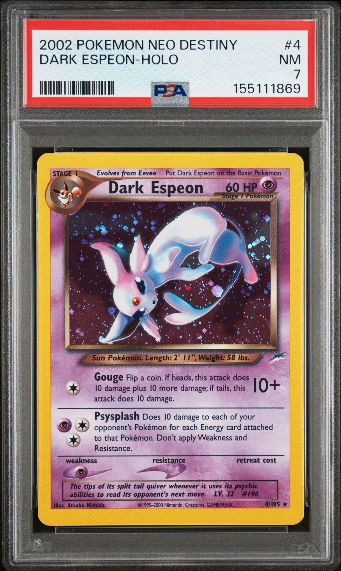 Dark Espeon PSA 7.0 NM