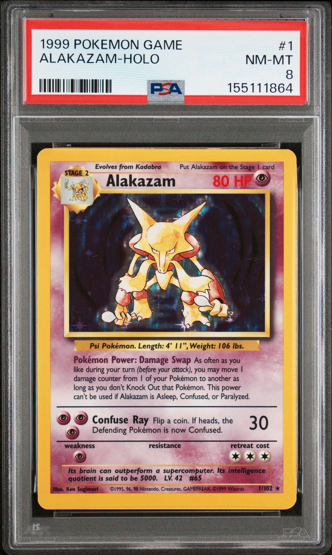 Alakazam PSA 8.0 NM - MT