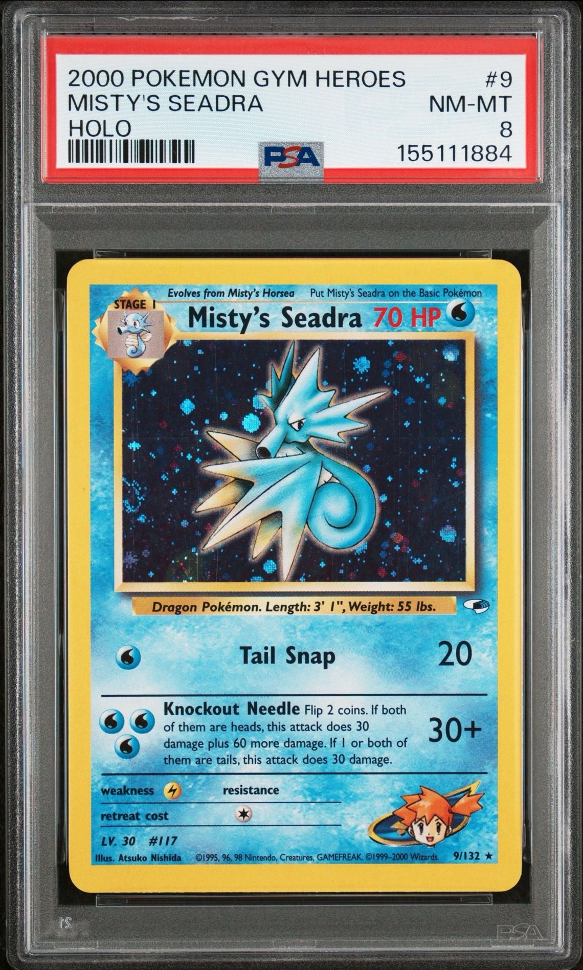 Misty's Seadra PSA 8.0 NM - MT