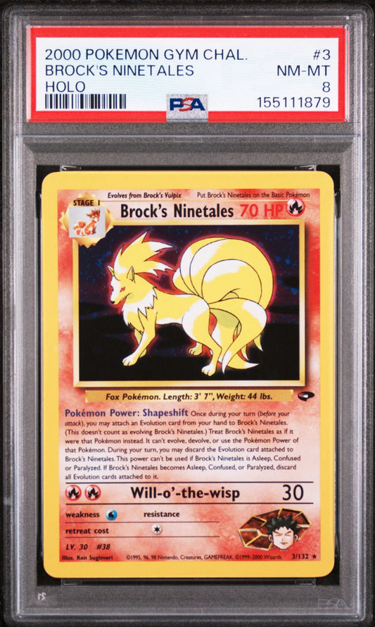 Brock's Ninetales PSA 8.0 NM - MT
