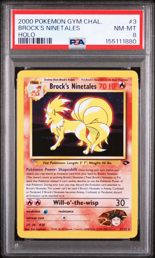 Brock's Ninetales PSA 8.0 NM - MT