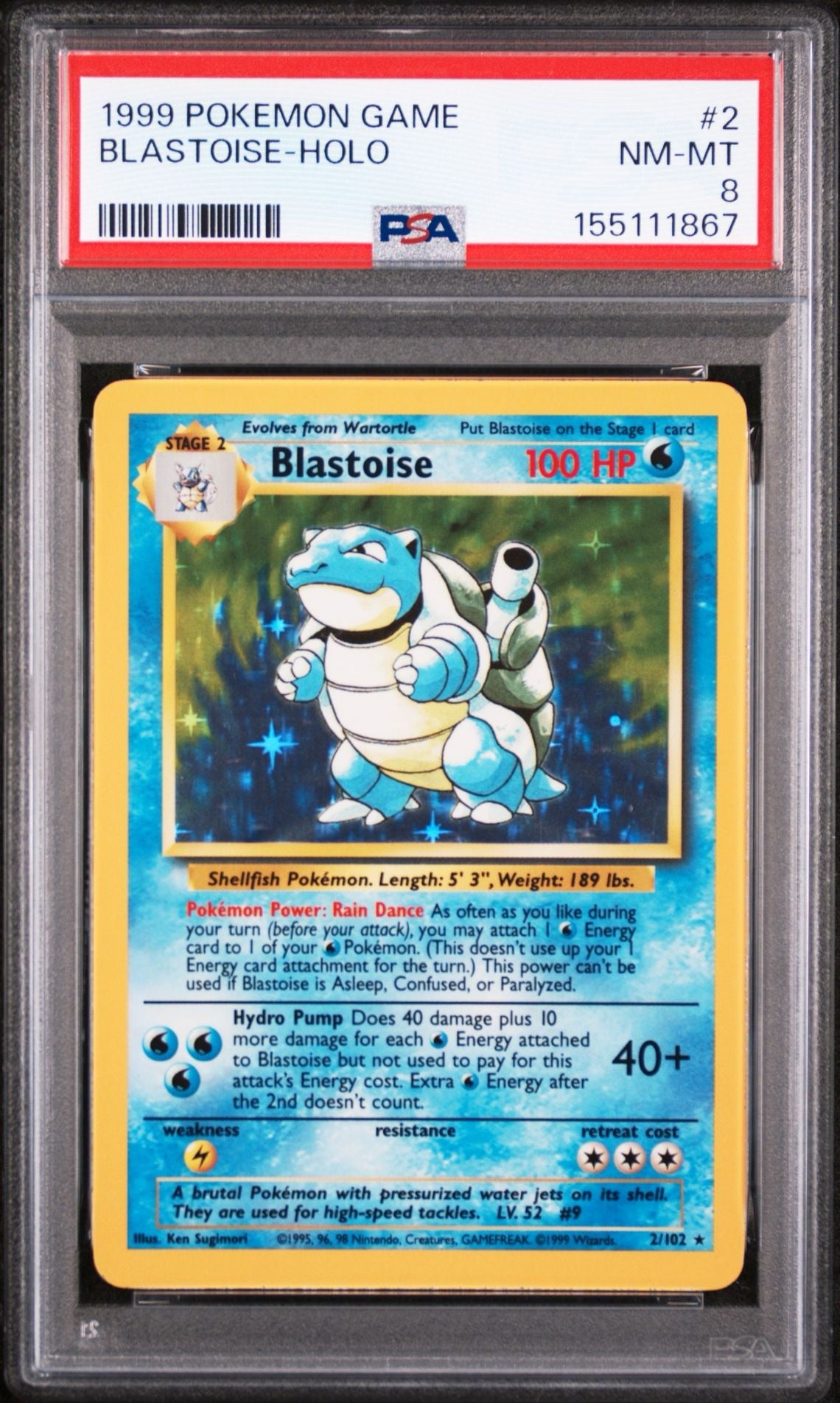 Blastoise PSA 8.0 NM - MT