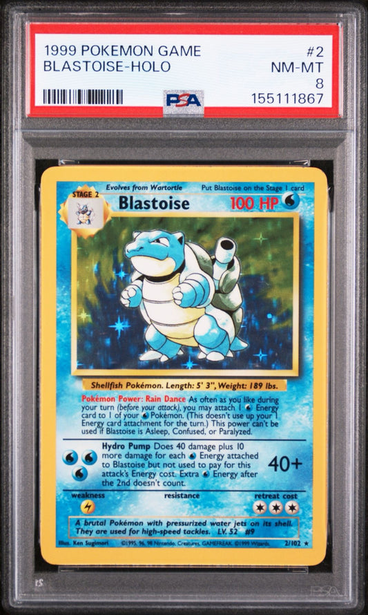 Blastoise PSA 8.0 NM - MT