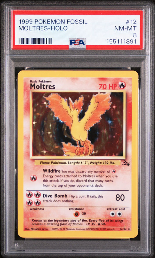 Moltres (12) PSA 8.0 NM - MT