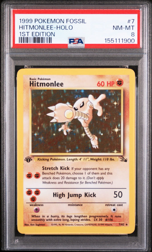 1st ed Hitmonlee PSA 8.0 NM - MT