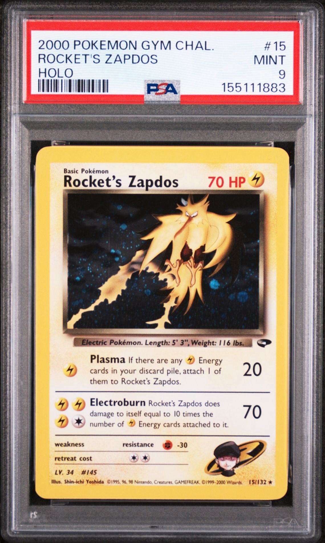 Rocket's Zapdos PSA 9.0 MINT