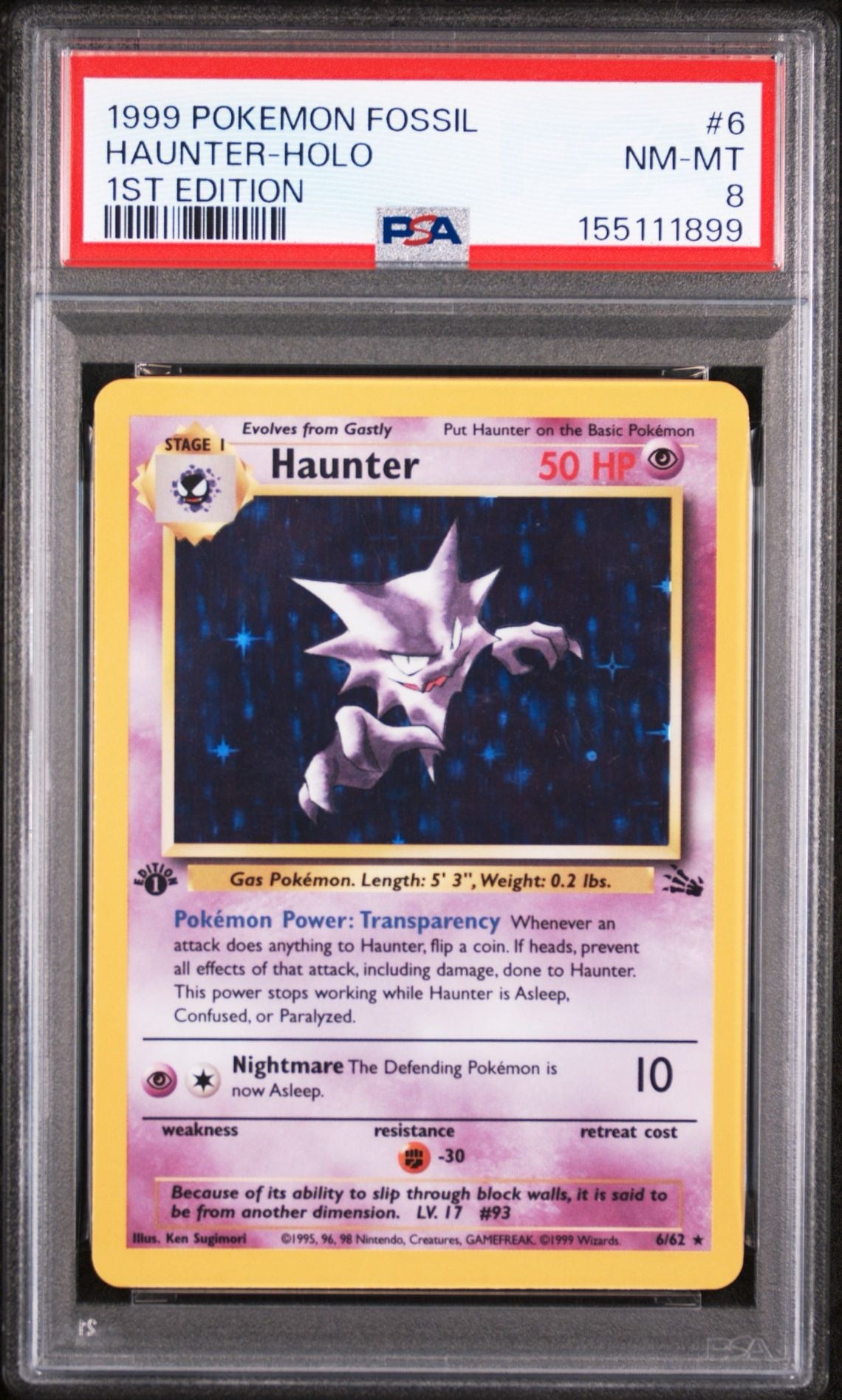 1st ed Haunter PSA 8.0 NM - MT