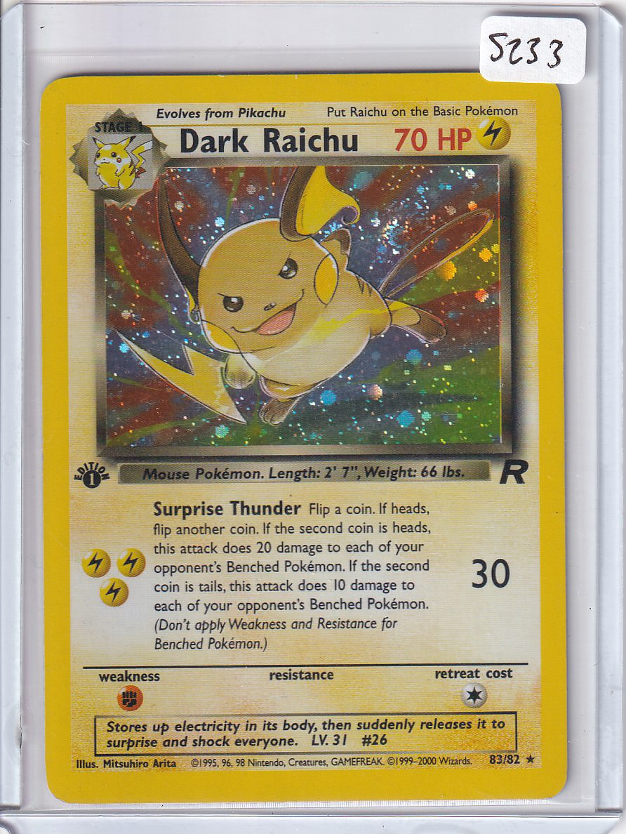 1st ed Dark Raichu