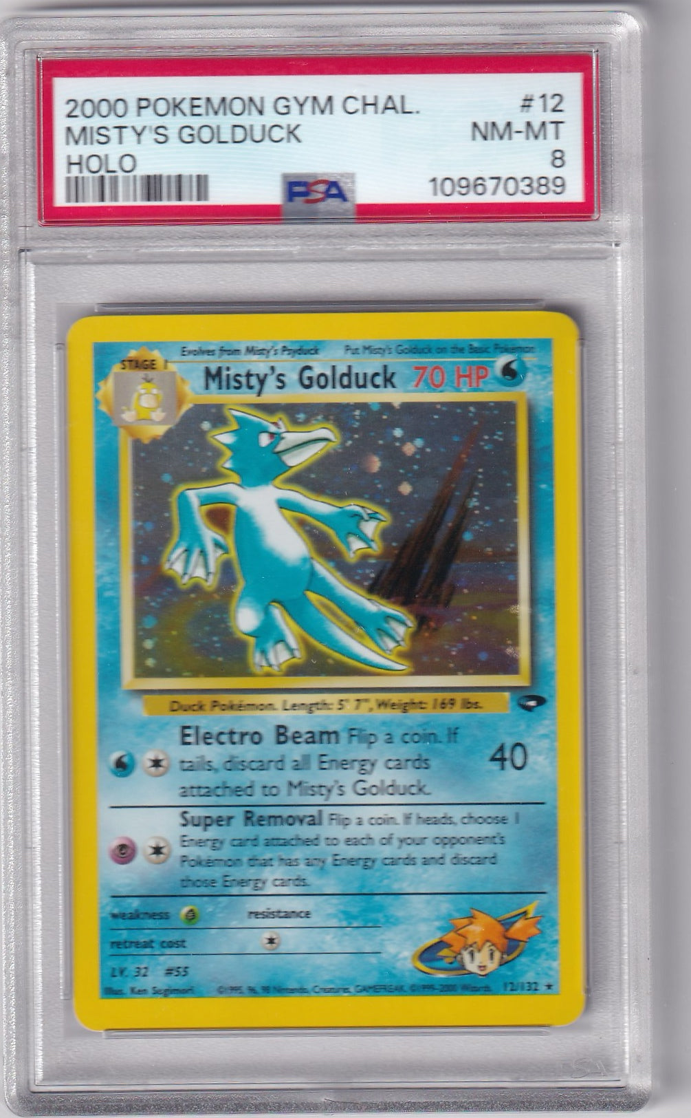 Misty's Golduck PSA 8.0 NM - MT