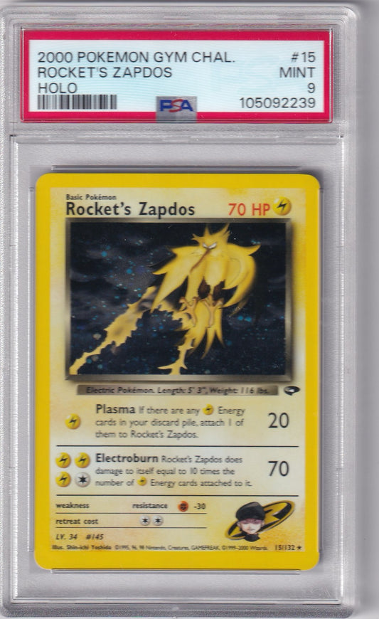 Rocket's Zapdos PSA 9.0 MINT